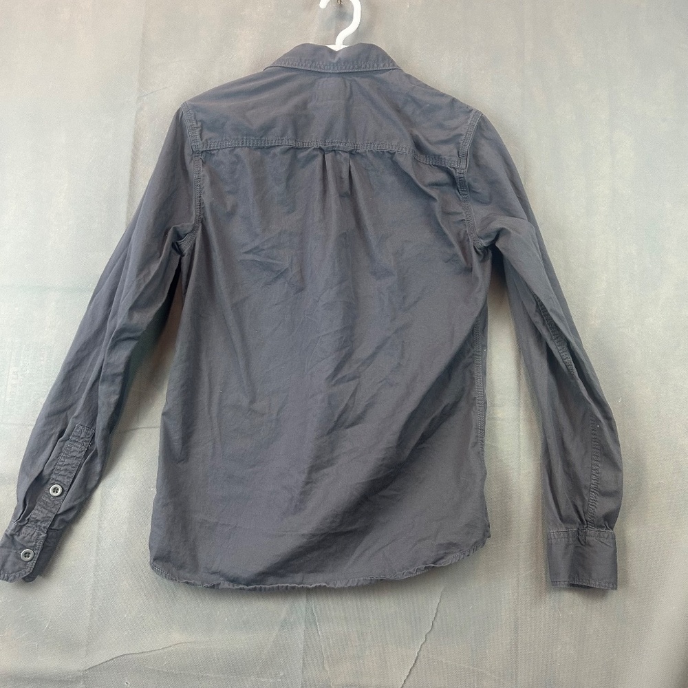 Converse Shirt Men Small Gray 100% Cotton Long Sleeve Pocket Collar Button Down - Picture 5 of 10